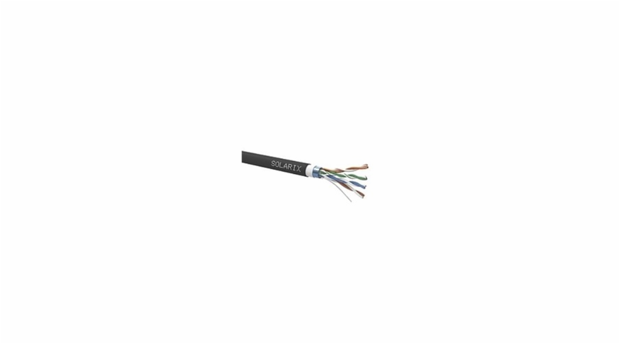 Instalační kabel Solarix venkovní FTP, Cat5E, drát, PVC+PE, dvojitý plášť, cívka 305m SXKD-5E-FTP-PVC+PE