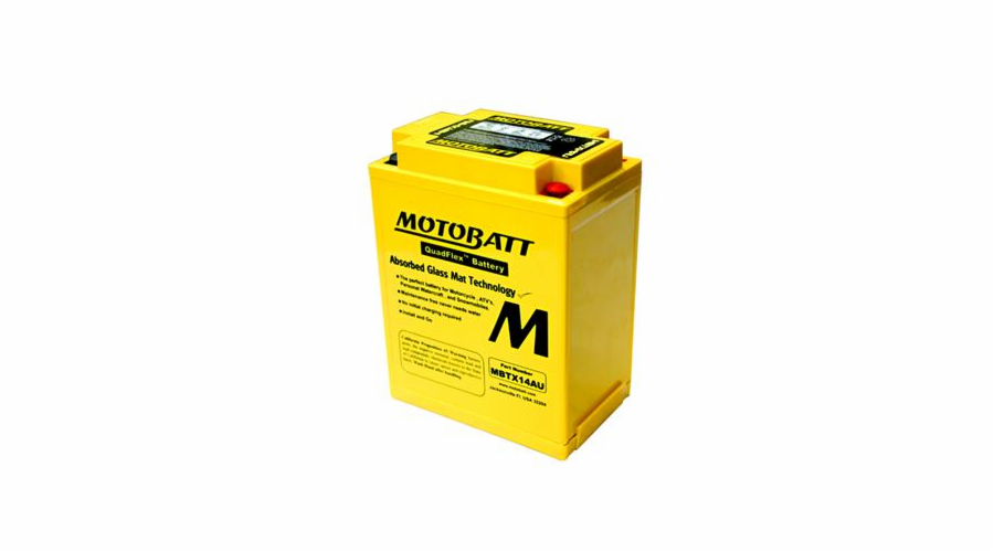 Baterie Motobatt MBTX14AU 16,5Ah, 12V, 4 vývody