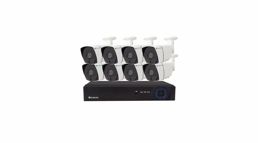 Kamerový set Securia Pro NVR8CHV5-W IP, 5Mpx, 8 kamery, PoE NVR, bílá