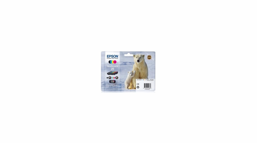 EPSON ink čer+bar "Lední medvěd" CLARIA Premium 26 - multipack (CMYK)