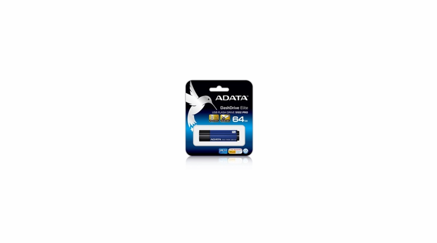 ADATA Flash Disk 64GB USB 3.0 Superior S102 Pro, hliníkový, modrý (R: 100MB / W: 50MB)