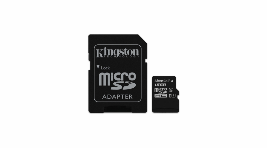 Kingston Micro SDHC Card 16GB Class10 UHS-I