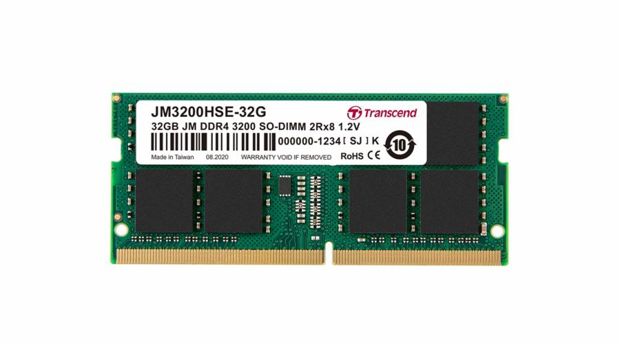 TRANSCEND SODIMM DDR4 32GB 3200MHz 2Rx8 2Gx8 CL22 1.2V