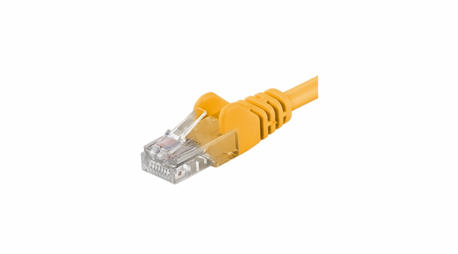 PREMIUMCORD Patch kabel CAT6a S-FTP, RJ45-RJ45, AWG 26/7 0,25m žlutá