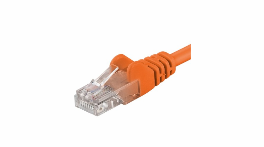 PREMIUMCORD Patch kabel CAT6a S-FTP, RJ45-RJ45, AWG 26/7 0,25m oranžová