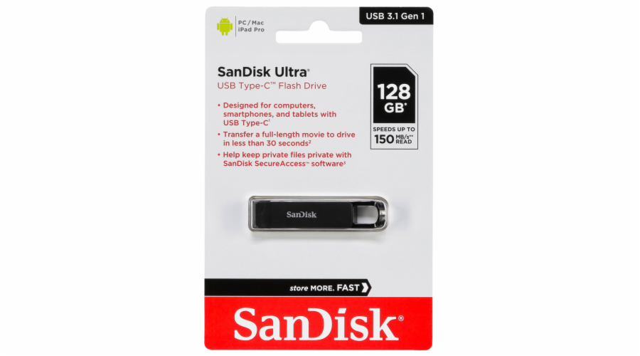 SanDisk Ultra USB typ C 128GB Read 150 MB/s SDCZ460-128G-G46