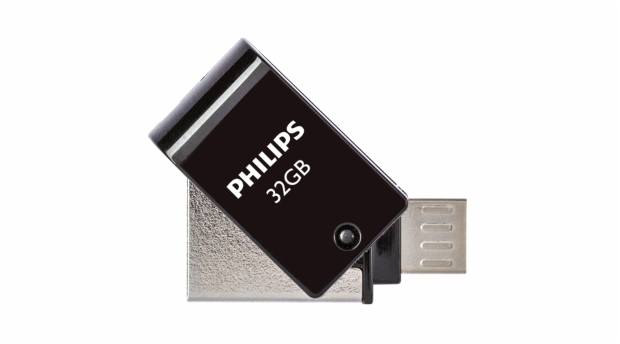 Philips 2 in 1 OTG 32GB USB 2.0 + Micro B Midnight Black PHUSB32G2IN1OTGG