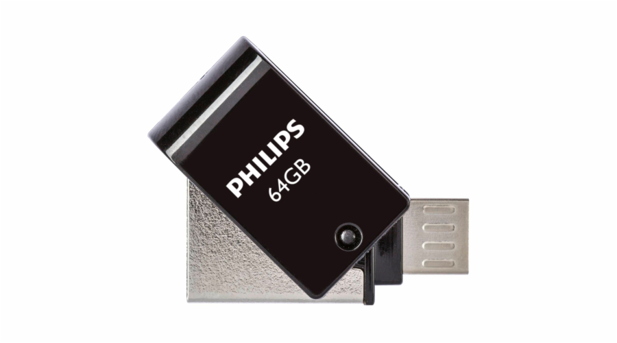 Philips 2 in 1 OTG 64GB USB 2.0 + Micro B Midnight Black PHUSB64G2IN1OTGG