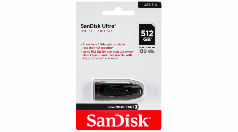 SanDisk Ultra USB 3.0 512GB up to 130MB/s SDCZ48-512G-G46 PAMSADFLD0236