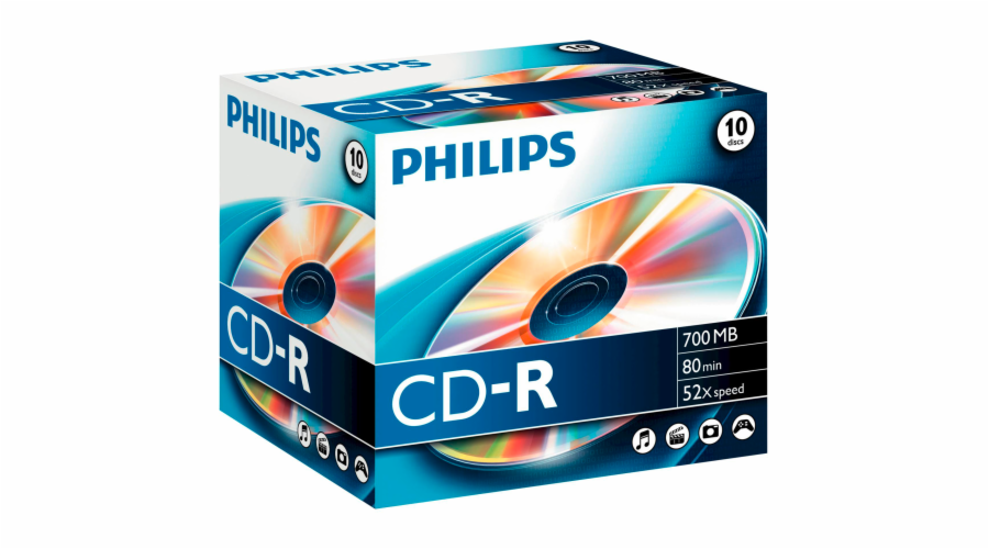 1x10 Philips CD-R 80Min 700MB 52x JC
