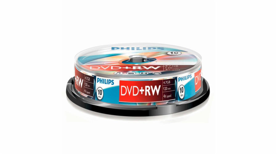 1x10 Philips DVD+RW 4,7GB 4x SP
