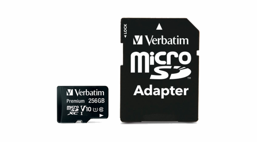 Verbatim microSDXC 256GB Class 10 UHS-I vc. adapteru