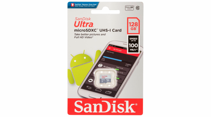 Karta SanDisk Ultra MicroSDXC 128 GB Class 10 UHS-I (SDSQUNR-128G-GN6MN)