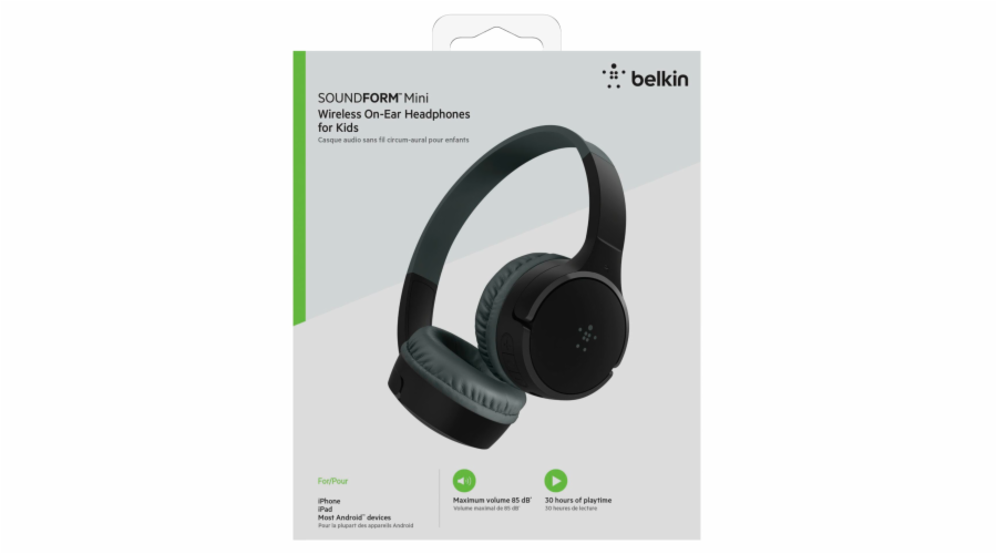 Belkin Soundform Mini-On-Ear detská sluch. cerná AUD002btBK