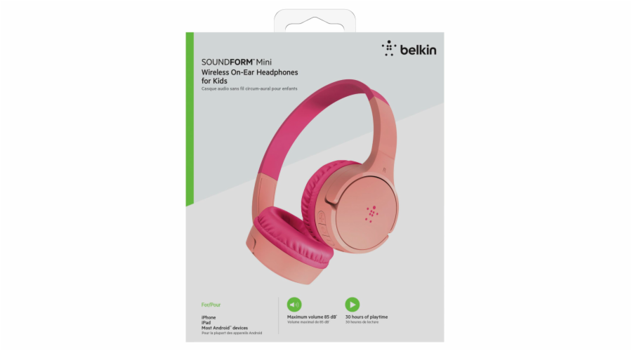 Belkin Soundform Mini-On-Ear detská sluch.ruzová AUD002btPK