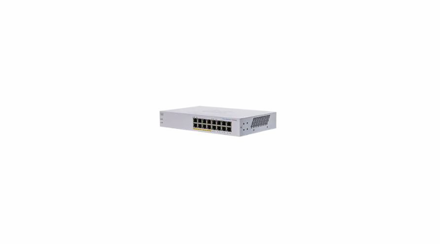 Cisco switch CBS110-16PP (16xGbE, 8xPoE+, 64W, fanless)
