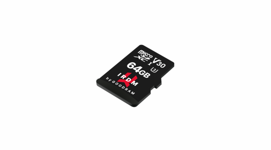 GOODRAM microSDXC karta 64GB IRDM (R:100/W:70 MB/s), UHS-I Class 10, U3, V30 + Adapter