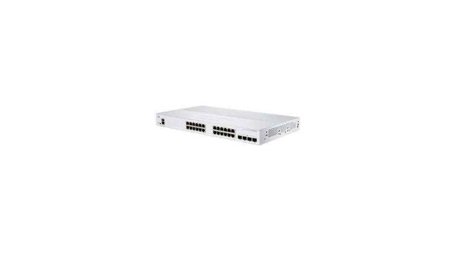 Cisco switch CBS350-24T-4G, 24xGbE RJ45, 4xSFP, fanless