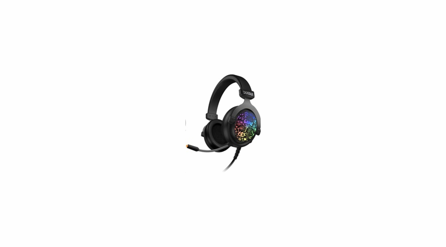 CONNECT IT DOODLE RGB herní sluchátka s mikrofonem, 2xJack+USB, ČERNÁ