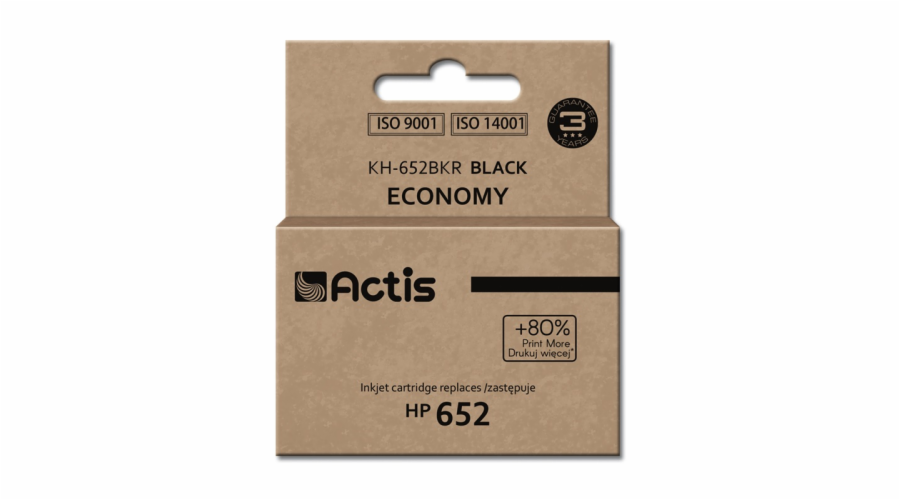 Actis KH-652BKR black ink cartridge for HP (HP 652 F6V25AE