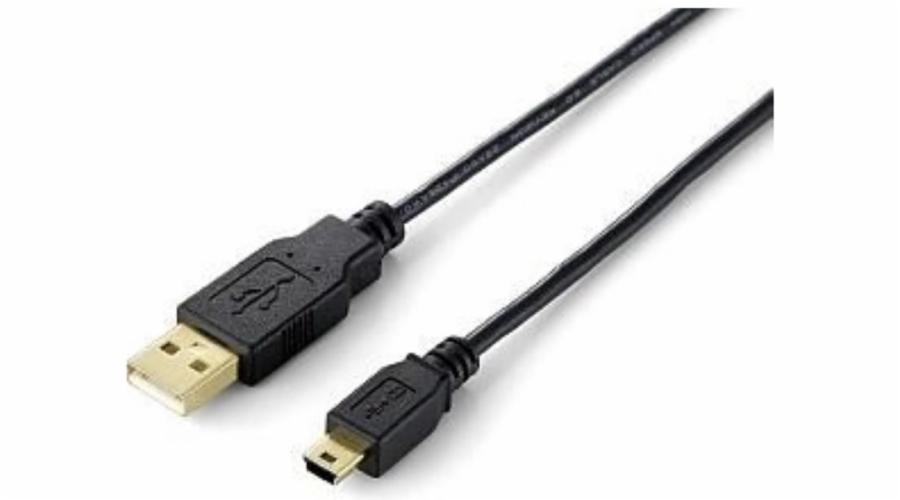 Kabel USB Equip USB-A - miniUSB 3 m Czarny (128225)