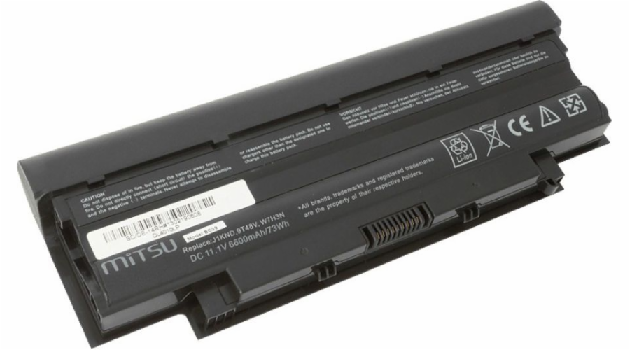 Baterie Mitsu pro Dell 13R, 14R, 15R, 6600mAh, 11,1V (BC / DE-14RH)