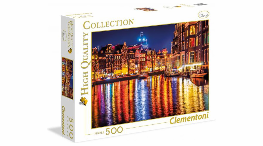 Clementoni Puzzle 500 dílků Amsterdam v noci (35037)
