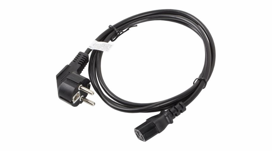 Lanberg CEE 7/7 napájecí kabel – IEC 320 C13, 1,8 m, černý (CA-C13C-10CC-0018-BK)