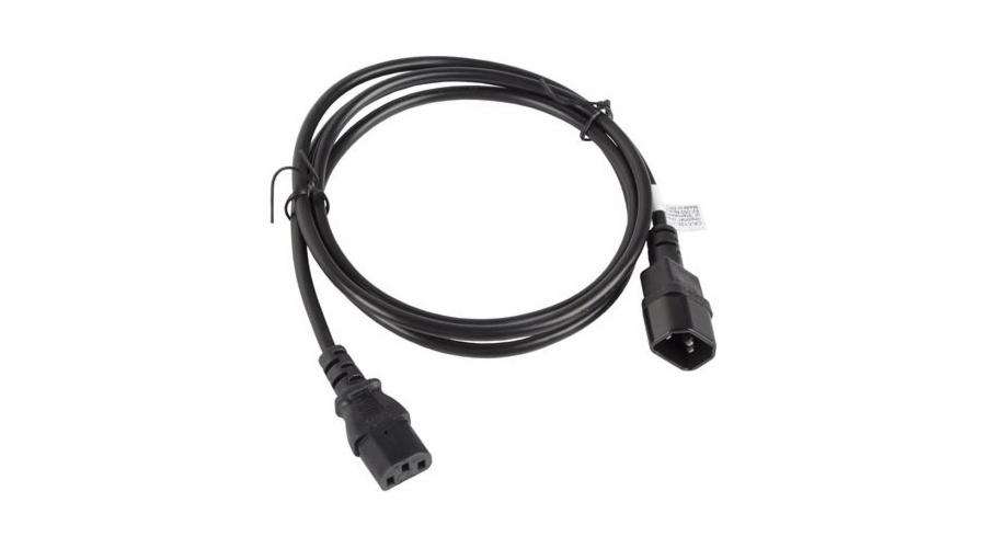 Lanberg IEC 320 C13 - C14 napájecí kabel, 1,8 m, černý (CA-C13E-11CC-0018-BK)