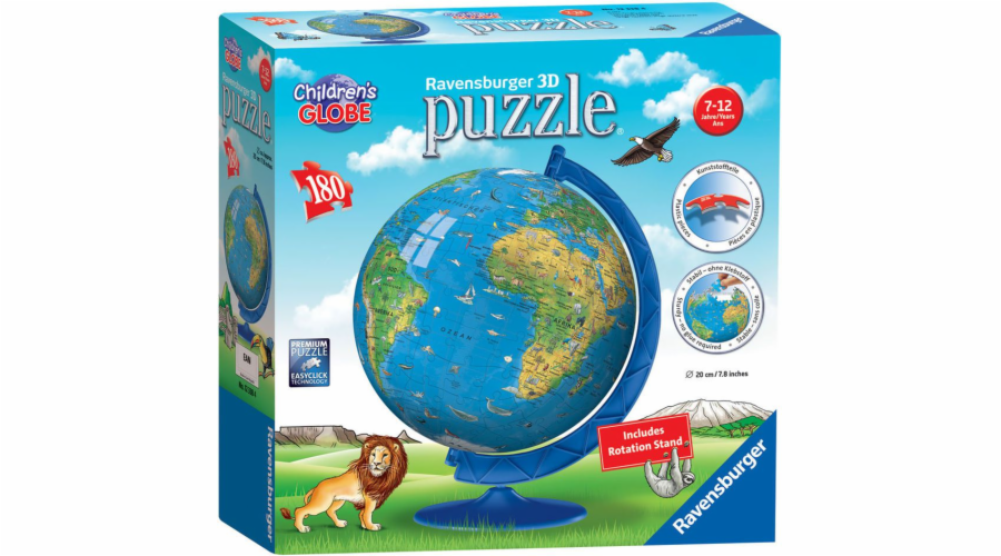 Puzzle 180 dílků 3D Sphere Dětská koule