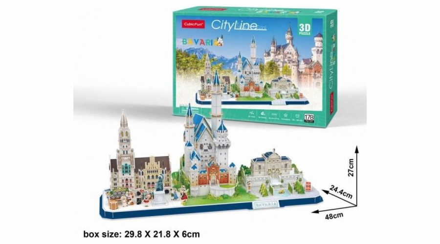 Cubicfun Puzzle 3D City Line Bavorsko