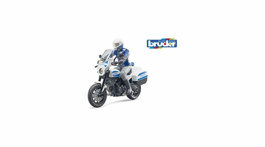 Scrambler Ducati Motorbike s policistou