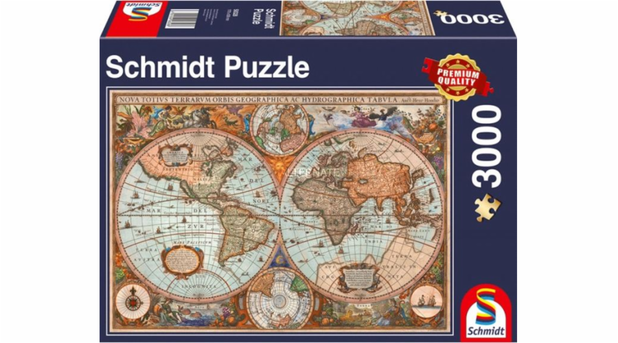 Puzzle 3000 dílků Starověká mapa světa