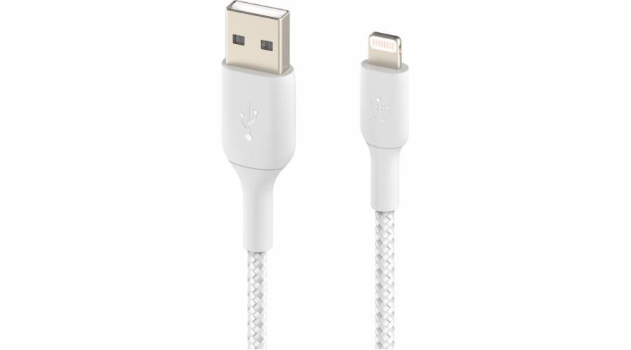 Belkin USB kabel Pletený USB kabel- Lightning 15cm bílý-CAA002bt0MWH