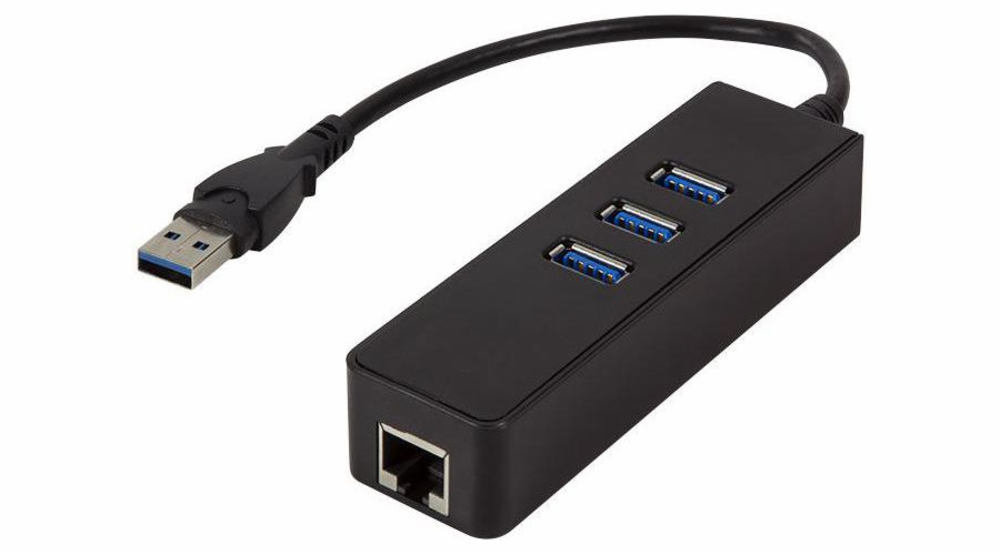 USB HUB LogiLink USB 3.0 3xUSB 3.0 1xRJ45 (UA0173A)