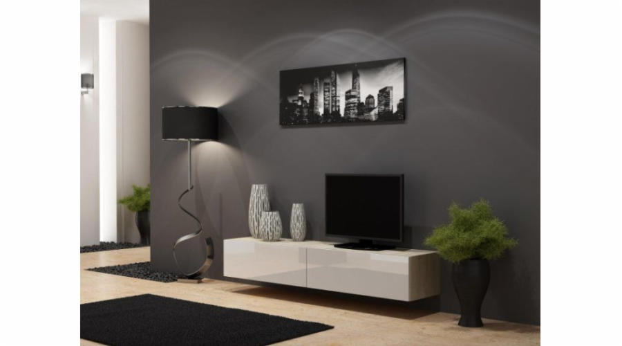 Cama TV Stand VIGO 180 30/180/40 grey/white gloss