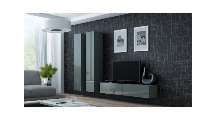 Cama TV stand VIGO 140 30/140/40 grey/grey gloss