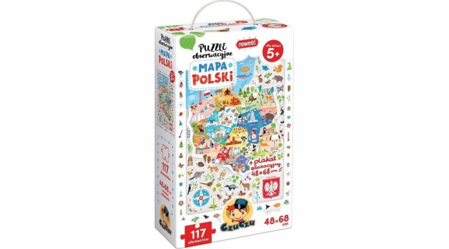 Czuczu Pozorovací puzzle Mapa Polska