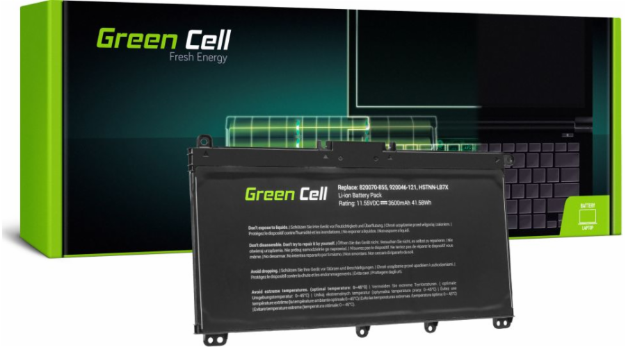 Green Cell do HP Pavilion 14 15 15T 15Z 17 17Z / 11,55V 3600mAh