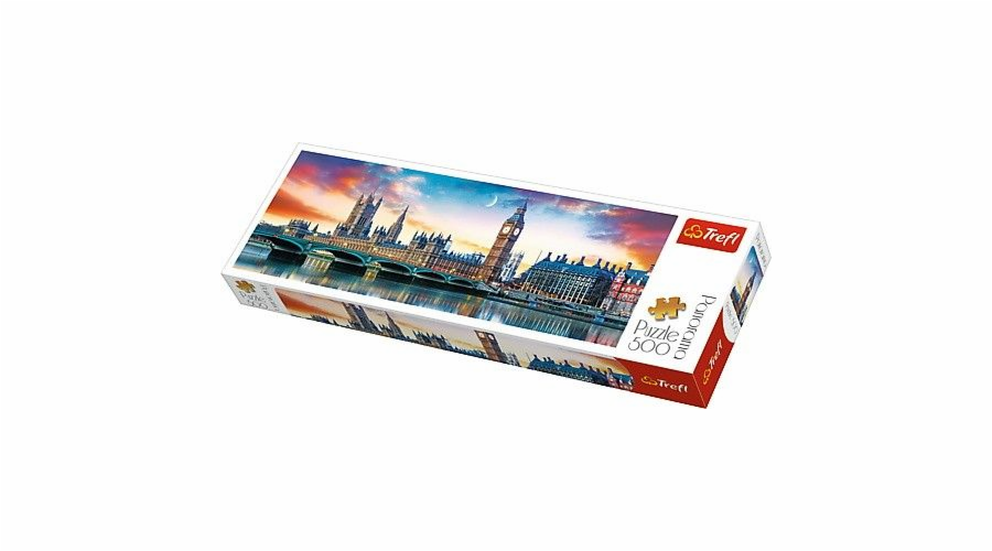 Puzzle Trefl, 500 dílků. Panorama – Big Ben a Westminsterský palác (GXP-645443)