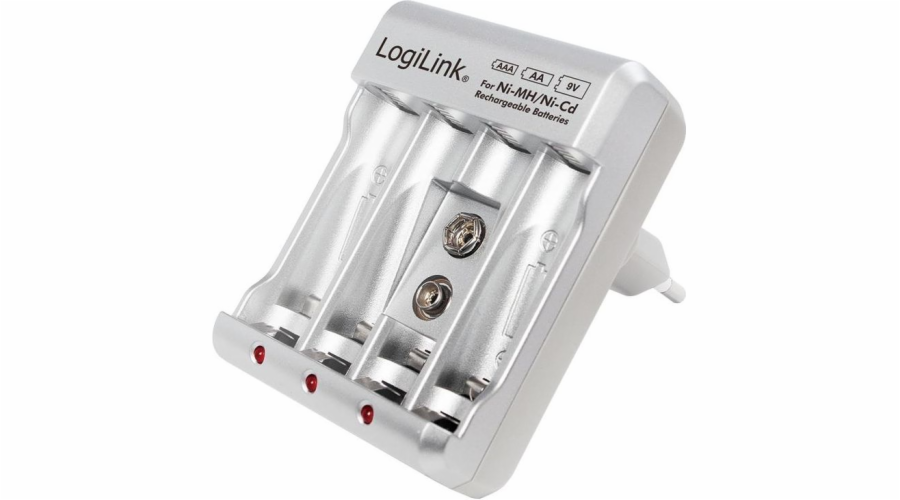 LogiLink Nabíječka LOGILINK - Nabíječka pro Ni-MH / Ni-Cd AA / AAA / 9V baterie