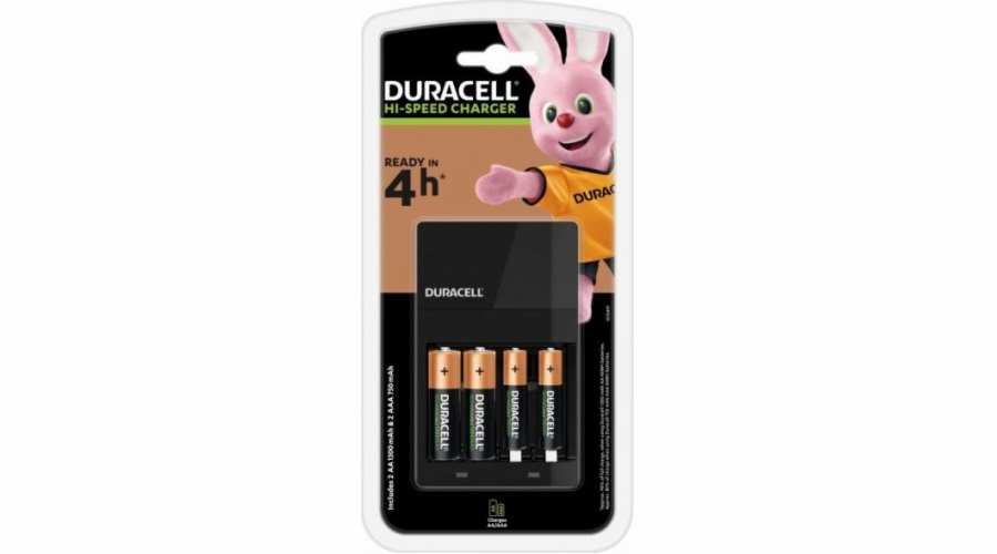 Nabíječka Duracell CEF14 + 4 dobíjecí baterie