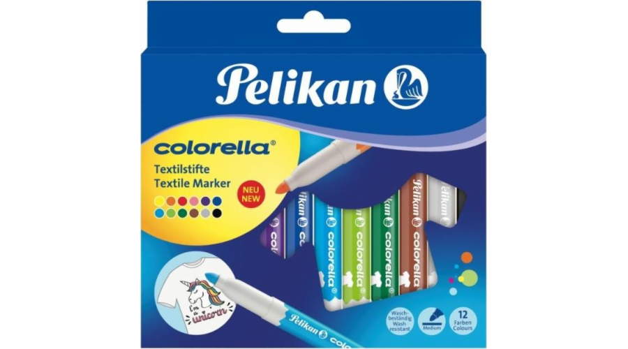 Pelikan Colorella fixy na látky 12 barev