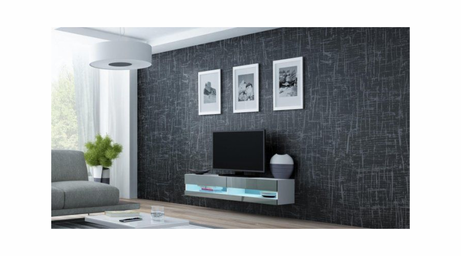 Cama TV stand VIGO NEW 30/140/40 white/grey gloss