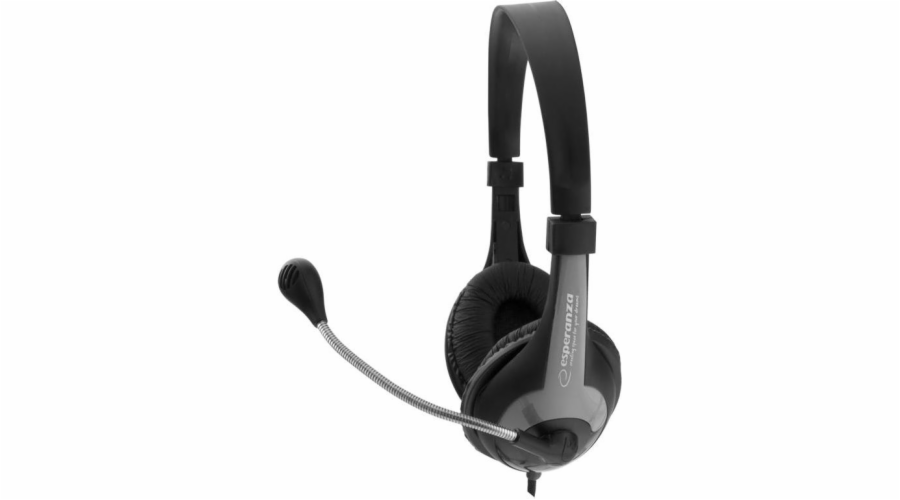 Esperanza EH158K headphones/headset Head-band Black Grey