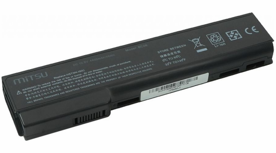 Baterie Mitsu pro HP EliteBook 8460p, 8460w, 4400mAh, 10,8V (BC / HP-8460W)