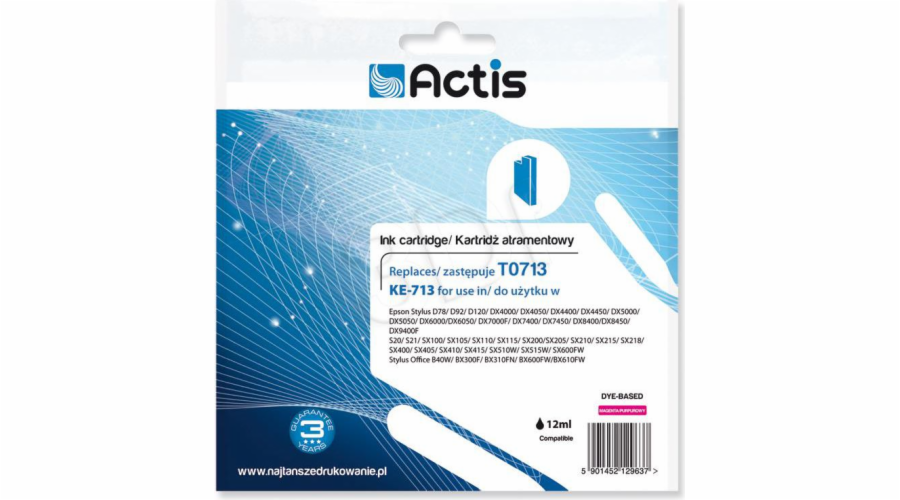 Actis KE-713 ink for Epson printer; Epson T0713/T0893/T1003 replacement; Standard; 13.5 ml; magenta