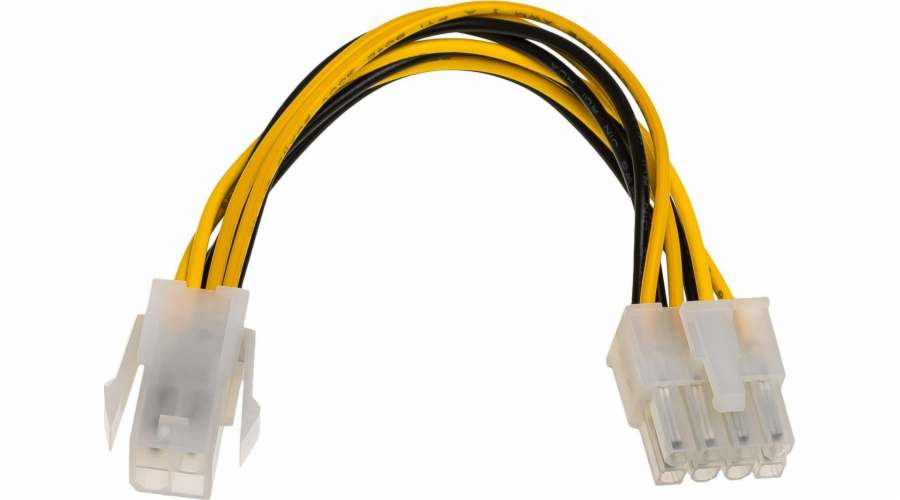 Akyga AK-CA-10 power cable Black Yellow 0.15 m
