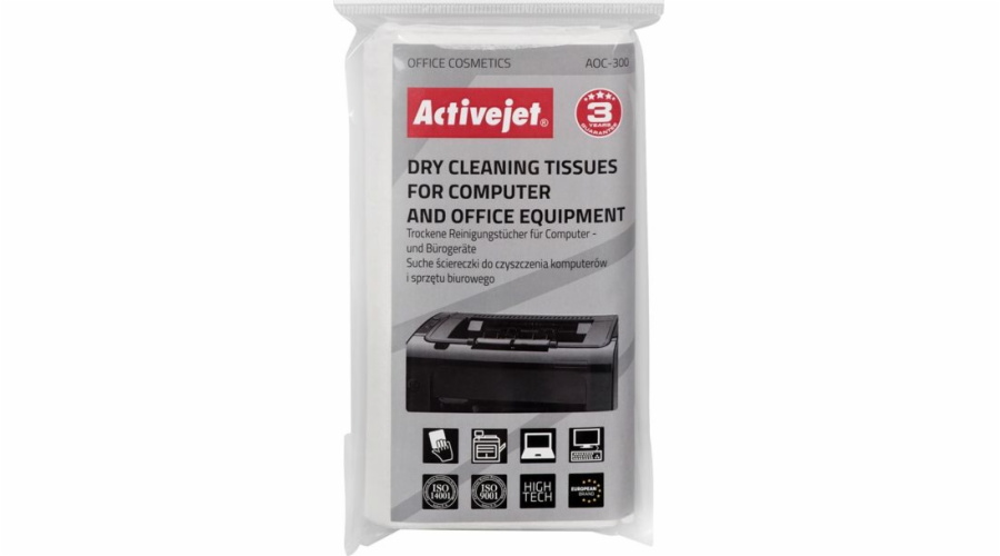 Activejet AOC-300 Dustless wipes set 24 pcs.