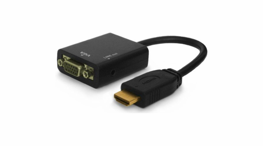 Elmak HDMI AV adaptér - D-Sub (VGA) černý (CL-23)